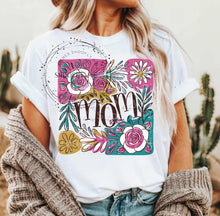 Load image into Gallery viewer, Mom Purple Teal Floral TRANSFER