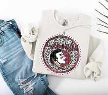 Load image into Gallery viewer, Grey Leopard Circle Team Mascot DROPDOWN TRANSFER CAP