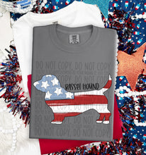 Load image into Gallery viewer, Patriotic Dog Designs Black Text SWD MAY DROPDOWN TRANSFER