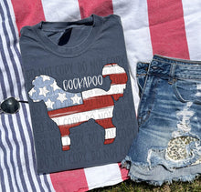 Load image into Gallery viewer, Patriotic Dog Designs White Text SWD MAY DROPDOWN TRANSFER