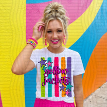 Load image into Gallery viewer, Rainbow Stripes Stars School Mascots DROPDOWN TRANSFER CAP MAY 26