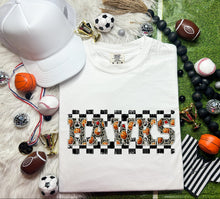 Load image into Gallery viewer, Basketball Faux Embroidery Checkered Mascots DROPDOWN TRANSFER CAP