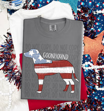 Load image into Gallery viewer, Patriotic Dog Designs White Text SWD MAY DROPDOWN TRANSFER