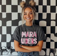Load image into Gallery viewer, Pink White Hearts Stripes Mascots, Names, Occupations TRANSFER COR JAN