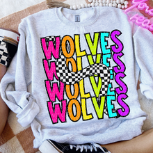 Load image into Gallery viewer, 80’s Stacked Checker Mascots DROPDOWN TRANSFER CSD FEB 26