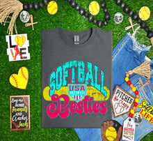 Load image into Gallery viewer, Distressed Softball Family DROPDOWN TRANSFER MAR 26