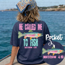 Load image into Gallery viewer, He Called Me To Fish Pink Blue WITH Pocket TRANSFER CARTER APR 26