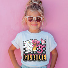 Load image into Gallery viewer, Pink Bow Pencil Checkers Grades DROPDOWN TRANSFER SDD JULY