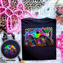 Load image into Gallery viewer, Monster J Neon Truck DROPDOWN With Pocket TRANSFER SWEET STAR FEB 26