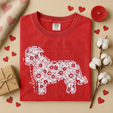 Load image into Gallery viewer, Valentine Red Floral Dog Breed Option DROPDOWN TRANSFER SWD DEC 25