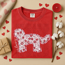 Load image into Gallery viewer, Valentine Red Floral Dog Breed Option DROPDOWN TRANSFER SWD DEC 25