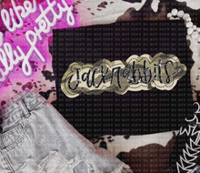 Load image into Gallery viewer, Camo Faux Applique Teams DROPDOWN TRANSFER ECHT JUNE