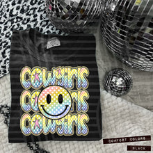 Load image into Gallery viewer, Rainbow Checker Happy Stacked Mascots Dropdown TRANSFER CAP JUNE 25