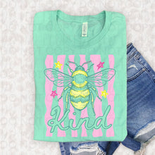 Load image into Gallery viewer, Bee Kind Pink Stripes TRANSFER UAC APR 26