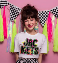 Load image into Gallery viewer, Mascots Pink Star Yellow Bow Stripes TRANSFER CST FEB 26