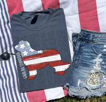 Load image into Gallery viewer, Patriotic Dog Designs White Text SWD MAY DROPDOWN TRANSFER