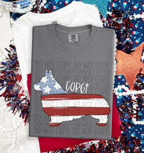 Load image into Gallery viewer, Patriotic Dog Designs White Text SWD MAY DROPDOWN TRANSFER
