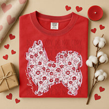 Load image into Gallery viewer, Valentine Red Floral Dog Breed Option DROPDOWN TRANSFER SWD DEC 25