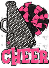 Load image into Gallery viewer, Cheer Megaphone (Add Name) Customized DTF TRANSFER