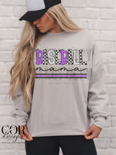 Load image into Gallery viewer, Baseball Mama Checkered Color Dropdown TRANSFER FEB COR