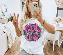 Load image into Gallery viewer, Pink Lace Mascot Bow Dropdown TRANSFER CAP FEB