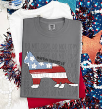 Load image into Gallery viewer, Patriotic Dog Designs Black Text SWD MAY DROPDOWN TRANSFER