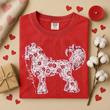 Load image into Gallery viewer, Valentine Red Floral Dog Breed Option DROPDOWN TRANSFER SWD DEC 25