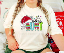 Load image into Gallery viewer, Merry Name With Santa Hat Multicolored Color TRANSFER SCG
