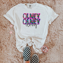 Load image into Gallery viewer, Colorful Checkered Stacked Mascot Dropdown TRANSFER CAP