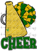 Load image into Gallery viewer, Cheer Megaphone (Add Name) Customized DTF TRANSFER