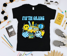 Load image into Gallery viewer, Blue Retro Collage Grades DROPDOWN TRANSFER