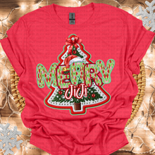 Load image into Gallery viewer, Merry Title Faux Embroidery Tree Paint Letters (DROPDOWN)TRANSFER