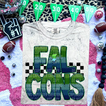 Load image into Gallery viewer, Blue Green Electric Check Mascot Dropdown TRANSFER CAP MAR