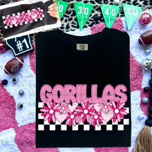 Load image into Gallery viewer, Pink Checkered Floral Faux Embroidery Mascot TRANSFER CAP DEC