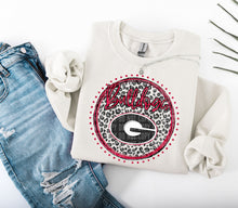 Load image into Gallery viewer, Grey Leopard Circle Team Mascot DROPDOWN TRANSFER CAP