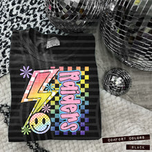 Load image into Gallery viewer, Sideways Rainbow Checker Bolt Happy Mascots Dropdown TRANSFER CAP JUNE