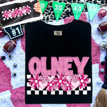 Load image into Gallery viewer, Pink Checkered Floral Faux Embroidery Mascot TRANSFER CAP DEC