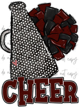 Load image into Gallery viewer, Cheer Megaphone (Add Name) Customized DTF TRANSFER