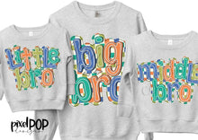 Load image into Gallery viewer, Blue Green Orange Boy Checkered Family Names DROPDOWN TRANSFER PPD