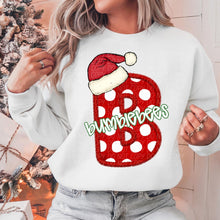 Load image into Gallery viewer, Dotted Letter Santa Hat Mascot DROPDOWN TRANSFER CSD