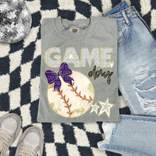 Load image into Gallery viewer, Dalmatian Game Day Baseball With Bow DROPDOWN TRANSFER CAP FEB