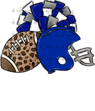 Load image into Gallery viewer, Football Pom Helmet (Add Name) Customized DTF TRANSFER
