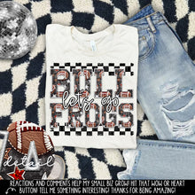 Load image into Gallery viewer, Let’s Go Football Faux Embroidery Checkered Mascots DROPDOWN TRANSFER CAP 24