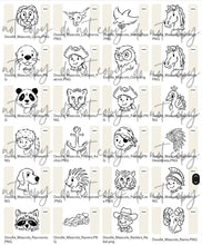 Load image into Gallery viewer, Doodle Single Color Mascots Dropdown TRANSFER