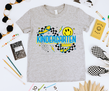 Load image into Gallery viewer, Blue Skateboard Happy Checkered Grades DROPDOWN TRANSFER