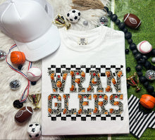 Load image into Gallery viewer, Basketball Faux Embroidery Checkered Mascots DROPDOWN TRANSFER CAP