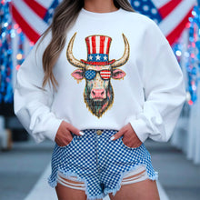 Load image into Gallery viewer, 4th Of July Highland Cow Flag Sunglasses TRANSFER SDD MAY