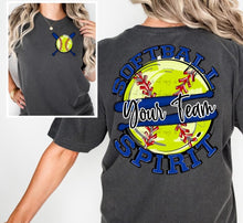 Load image into Gallery viewer, Softball Spirit With Pocket Customized DROPDOWN DTF TRANSFER BIA