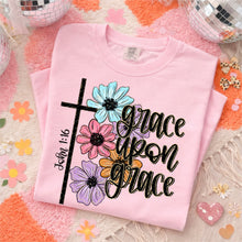 Load image into Gallery viewer, Grace Upon Grace Cross Flowers TRANSFER SDD FEB 26