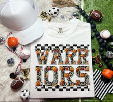 Load image into Gallery viewer, Basketball Faux Embroidery Checkered Mascots DROPDOWN TRANSFER CAP
